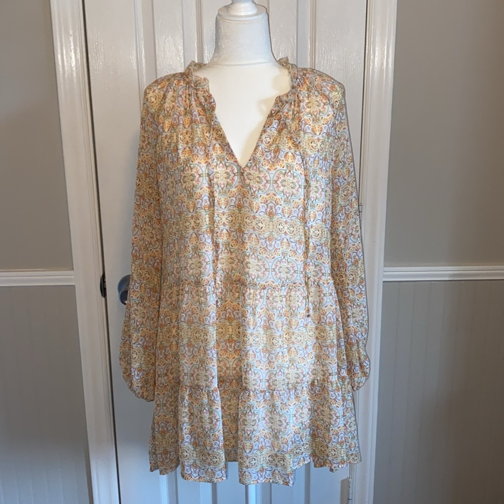 NWT Mumu Stevie’s Paisley Birdie Mini dress, Paisley, Size S